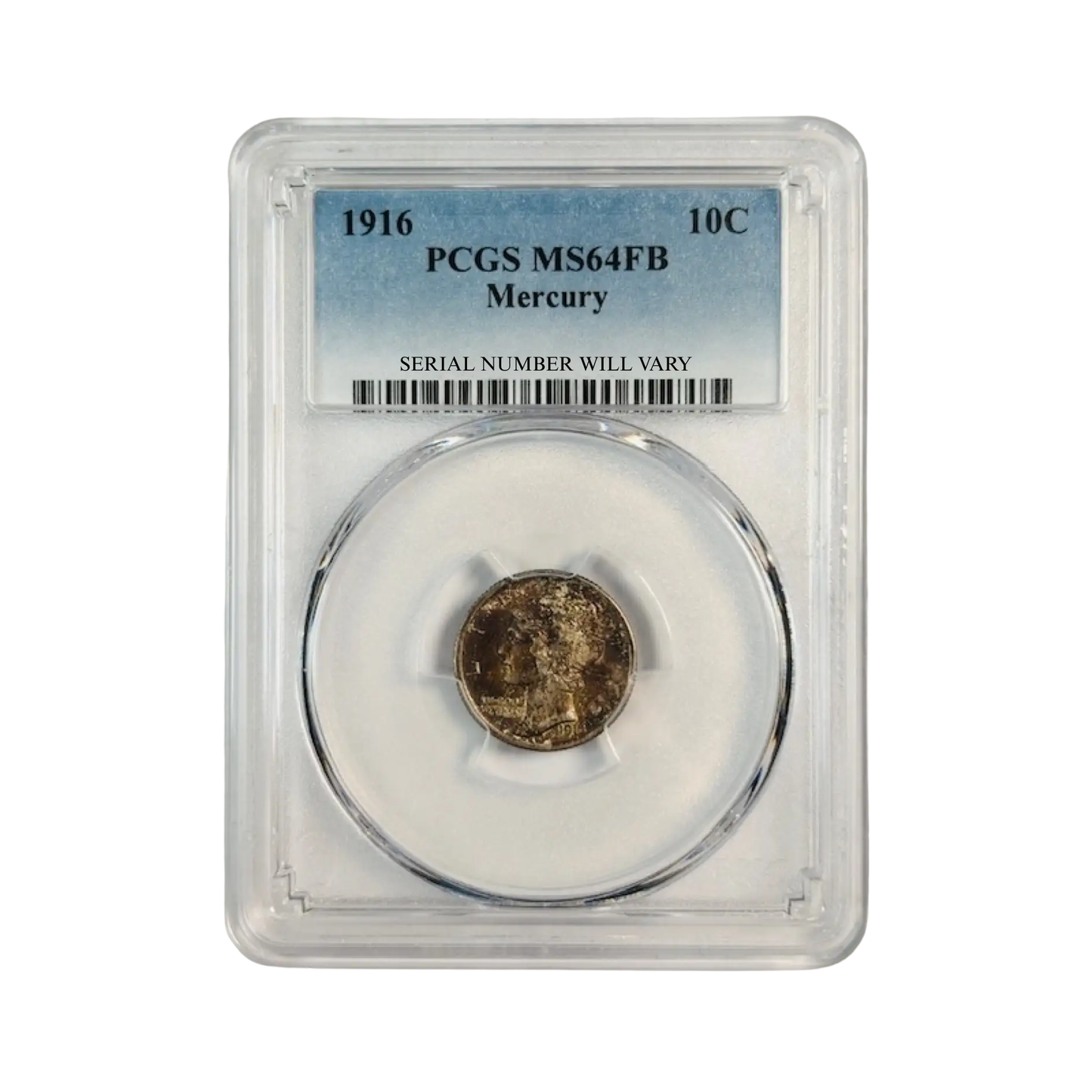 1916 Mercury Dime - PCGS MS64 FB - CoinsTV