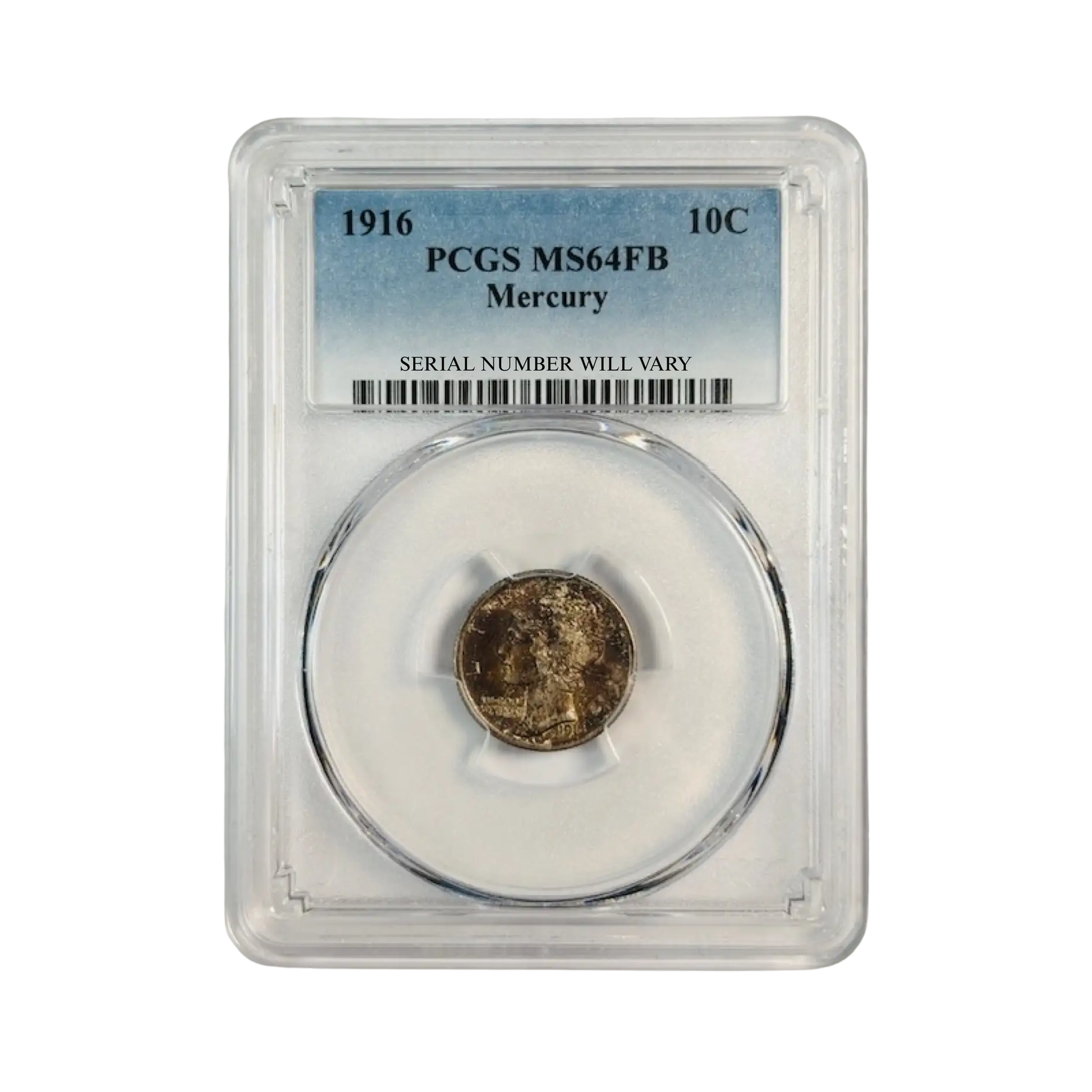 1916 Mercury Dime - PCGS MS64 FB - CoinsTV