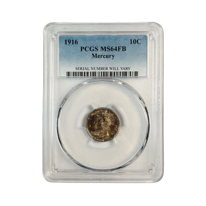1916 Mercury Dime - PCGS MS64 FB - CoinsTV