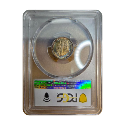 1917 Mercury Dime - PCGS MS66 FB Rainbow Toning