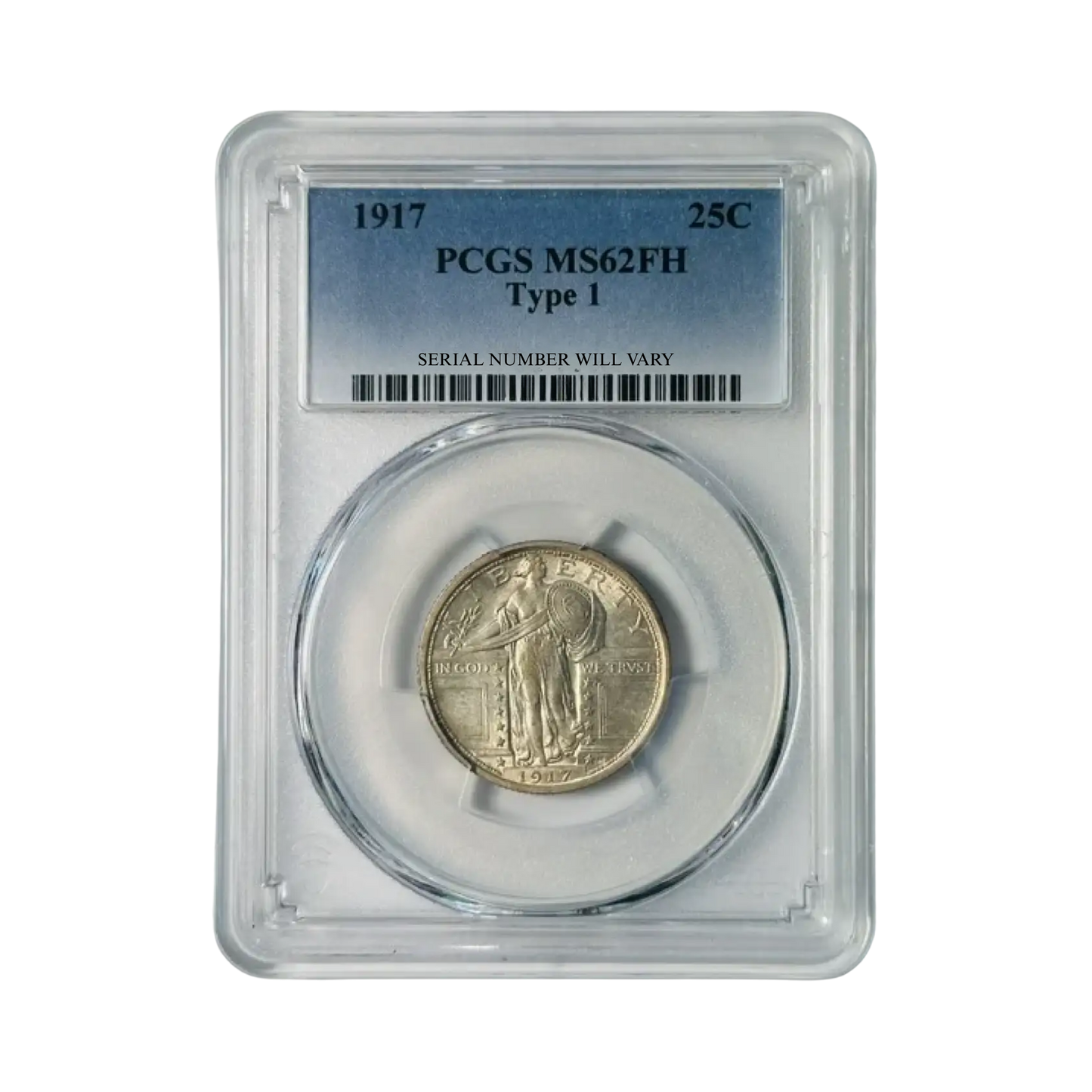 1917 Standing Liberty Quarter Dollar Type 1 - PCGS MS62 FH