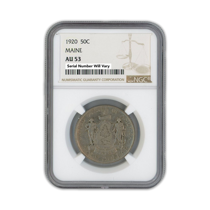 1920 Maine Half Dollar NGC AU53 - CoinsTV