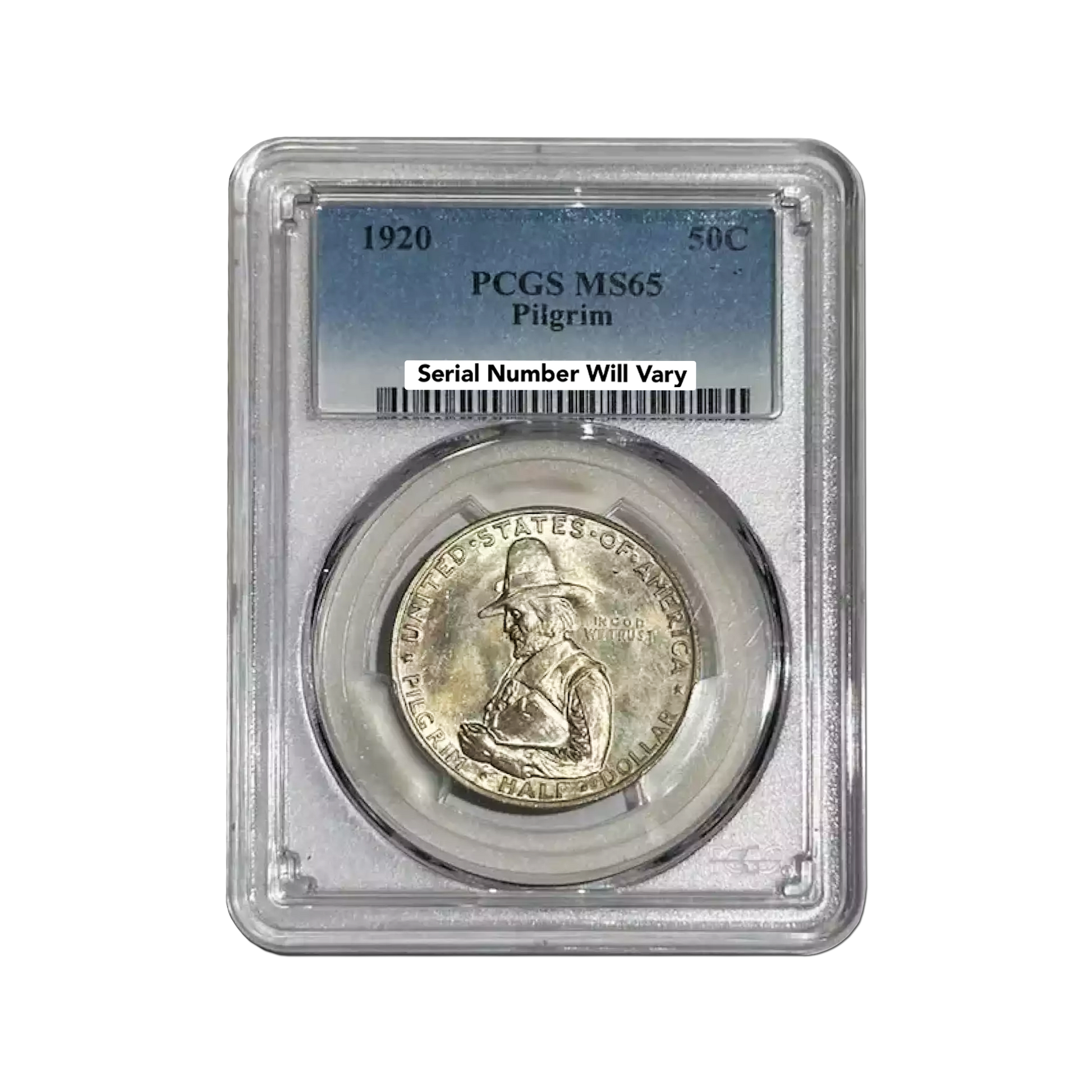 1920 Pilgrim Half Dollar Commemorative - PCGS MS65 - CoinsTV