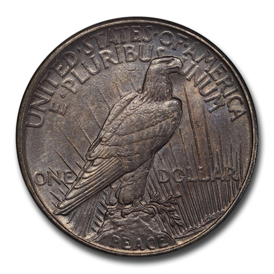 1921 Peace Silver Dollar Philadelphia - High Relief - VG to VF - CoinsTV