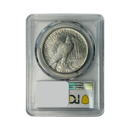 1921 Peace Silver Dollar Philadelphia - PCGS AU58 High Relief Peace