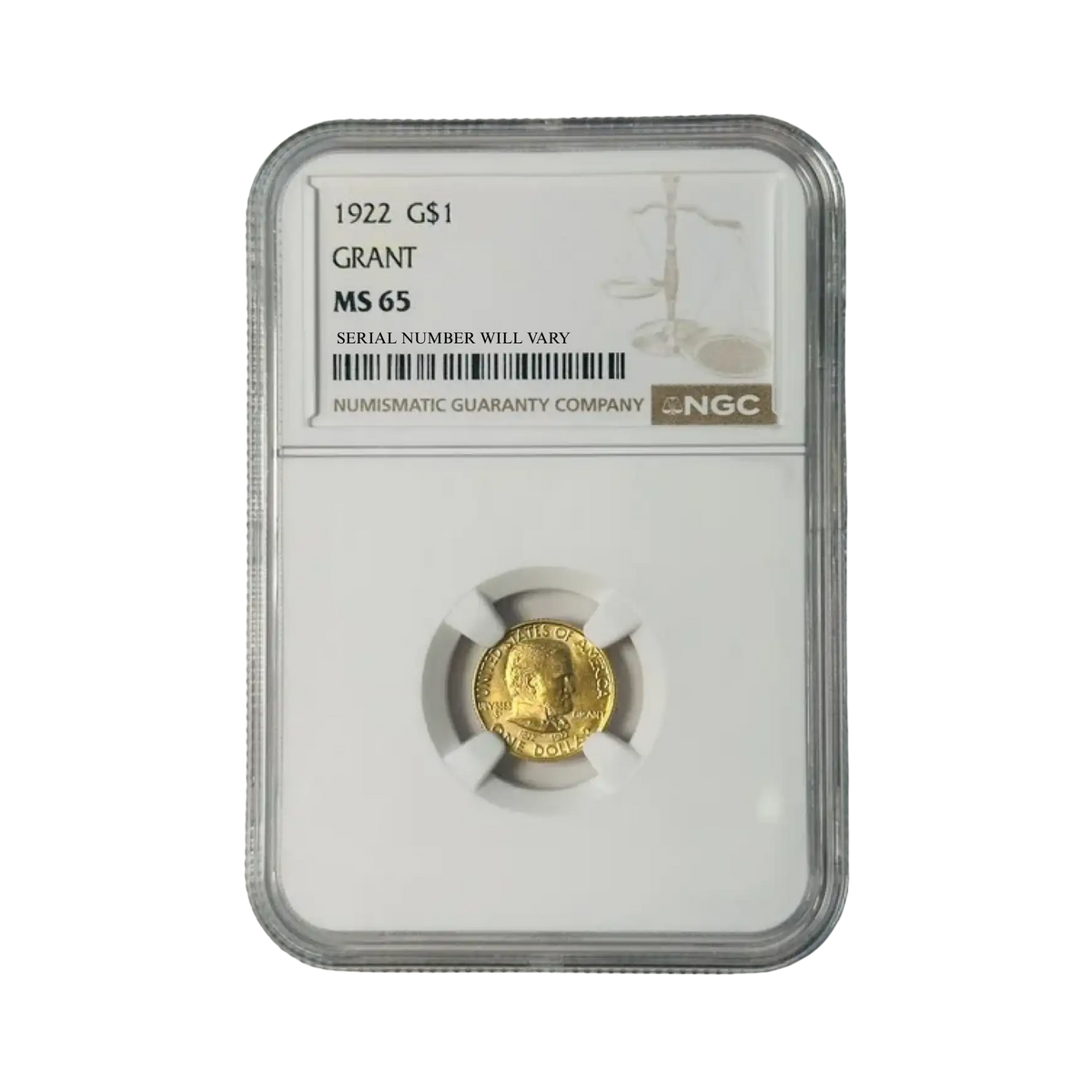 1922 Grant Memorial $1 Gold - NGC MS65