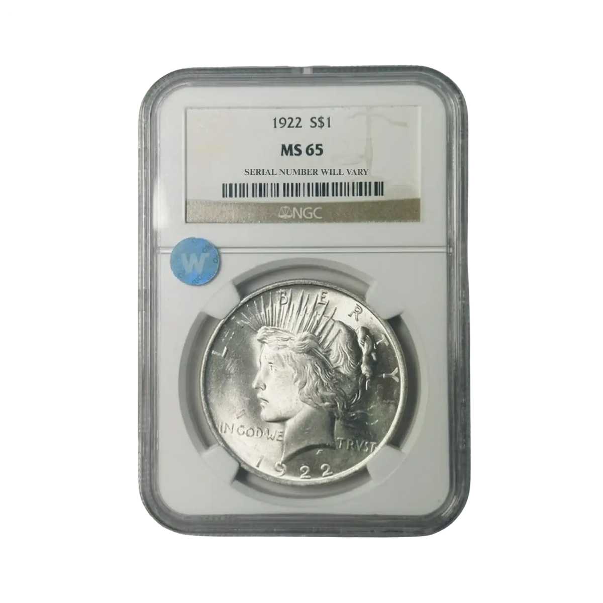 1922 Peace Silver Dollar - NGC MS65 Sight White