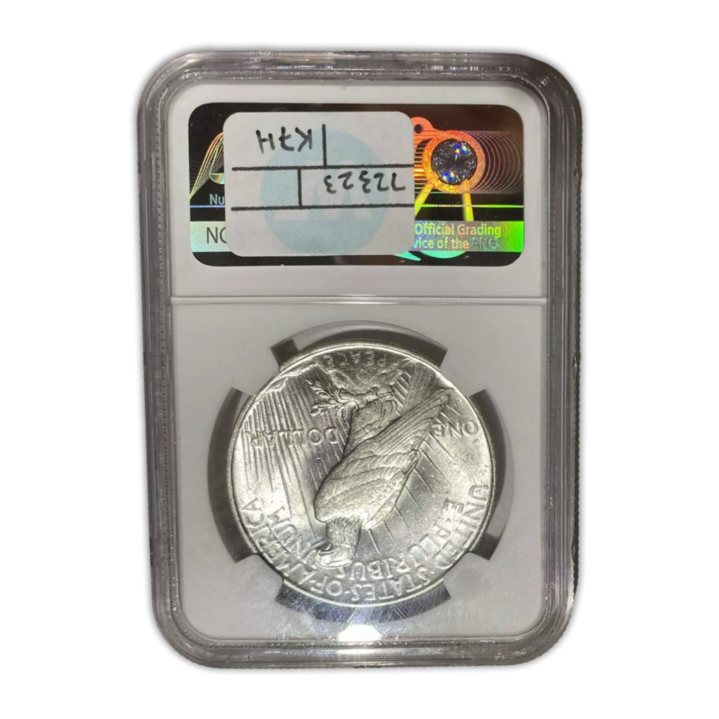 1923 D Peace Dollar - VAM-1H Pony Tail - NGC AU58 Sight White - CoinsTV