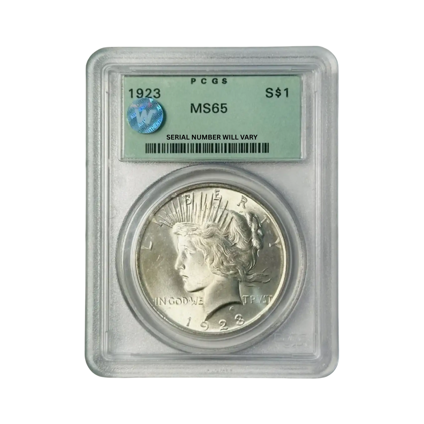 1923 Peace Silver Dollar - PCGS MS65 Sight White OGH