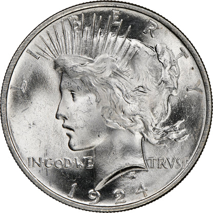 1924 Peace Silver Dollar Philadelphia - Brilliant Uncirculated
