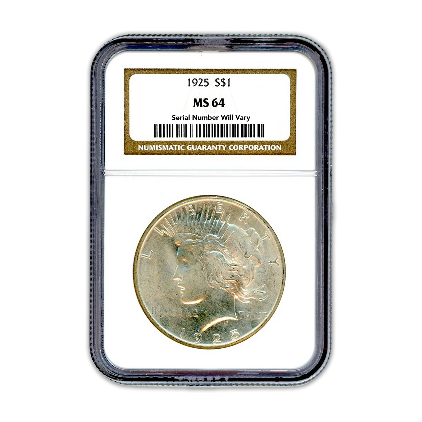 1925 Peace Silver Dollar Philadelphia  - NGC MS64 - CoinsTV