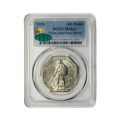 1925 AR Medal Norse American Thick - PCGS MS64+ CAC