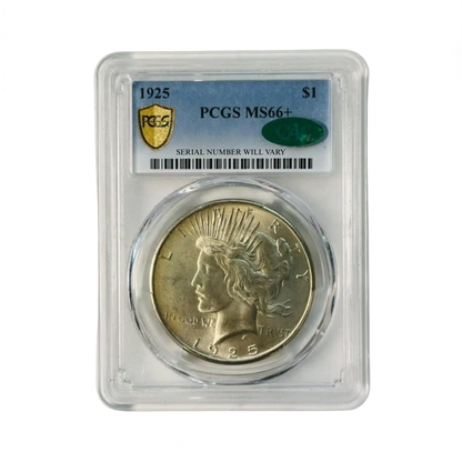 1925 Peace Silver Dollar Philadelphia - PCGS MS66+ CAC