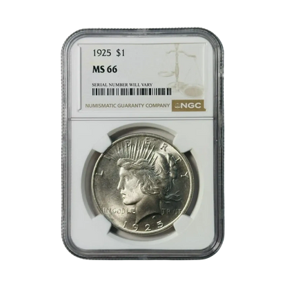 1925 Peace Silver Dollar Philadelphia - NGC MS66