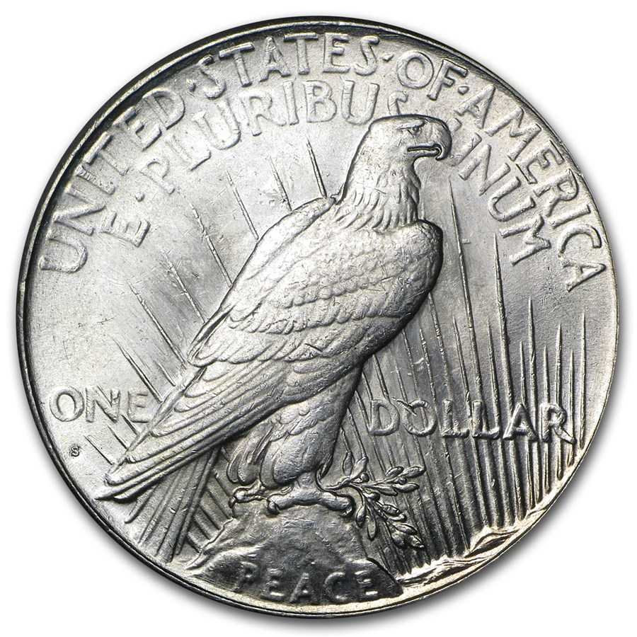 1926 Peace Silver Dollar San Francisco - Brilliant Uncirculated - CoinsTV