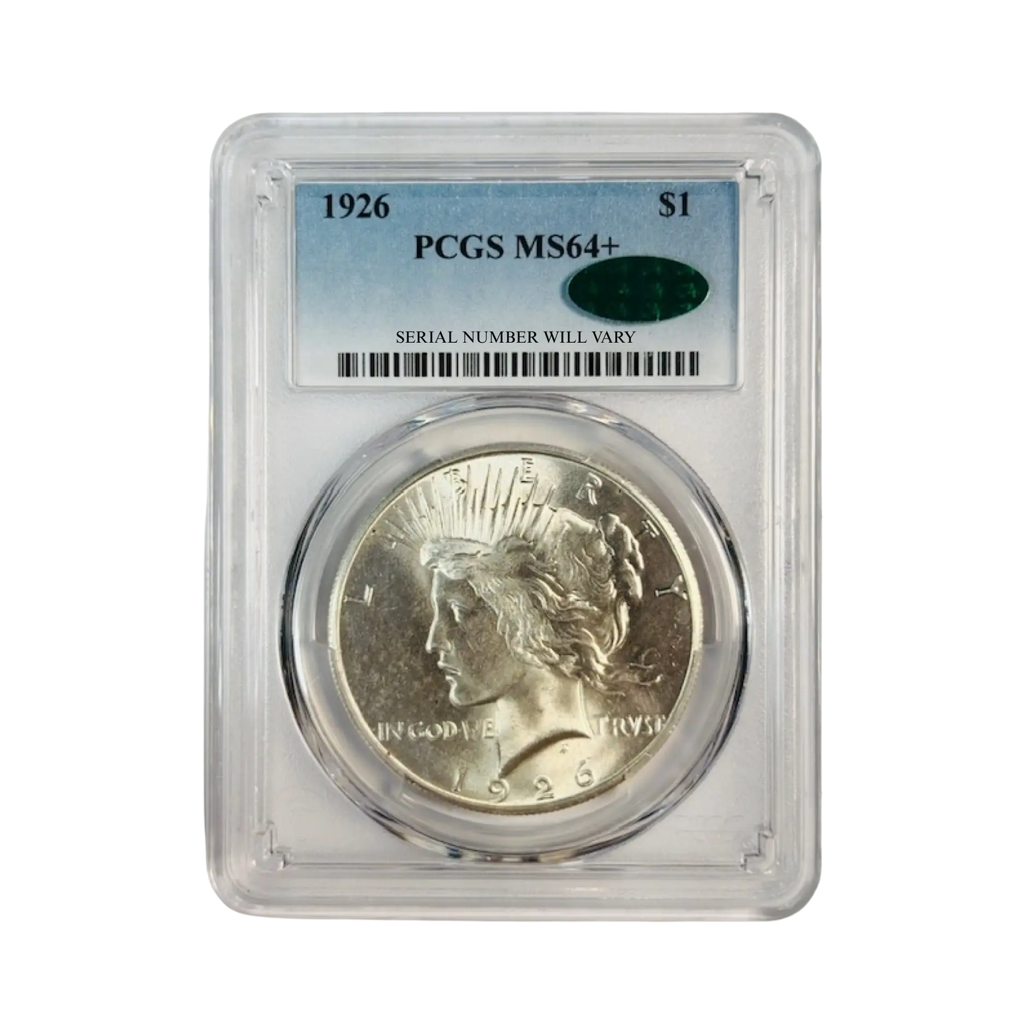 1926 Peace Silver Dollar - PCGS MS64+ CAC - CoinsTV