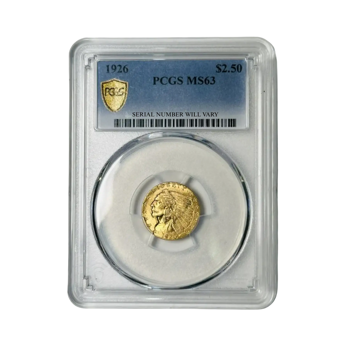 1926 Gold Quarter Eagles $2 1/2 Indian Head - PCGS MS63