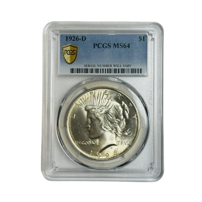 1926-D Peace Silver Dollar - PCGS MS64 - CoinsTV