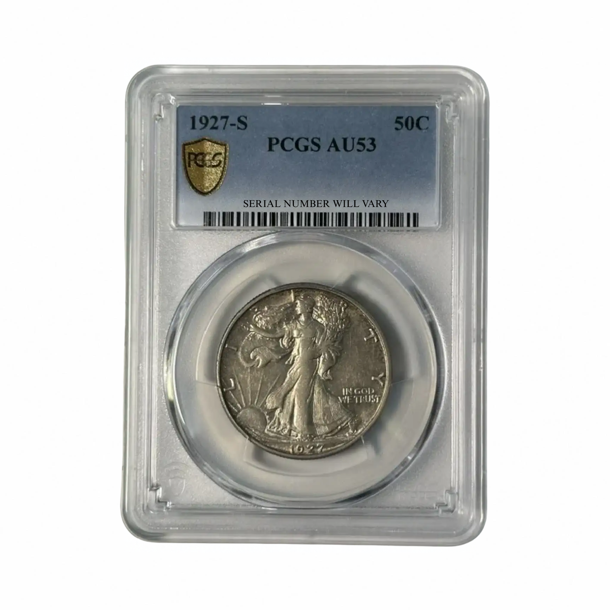 1927-S Walking Liberty Silver Half Dollar - PCGS AU53