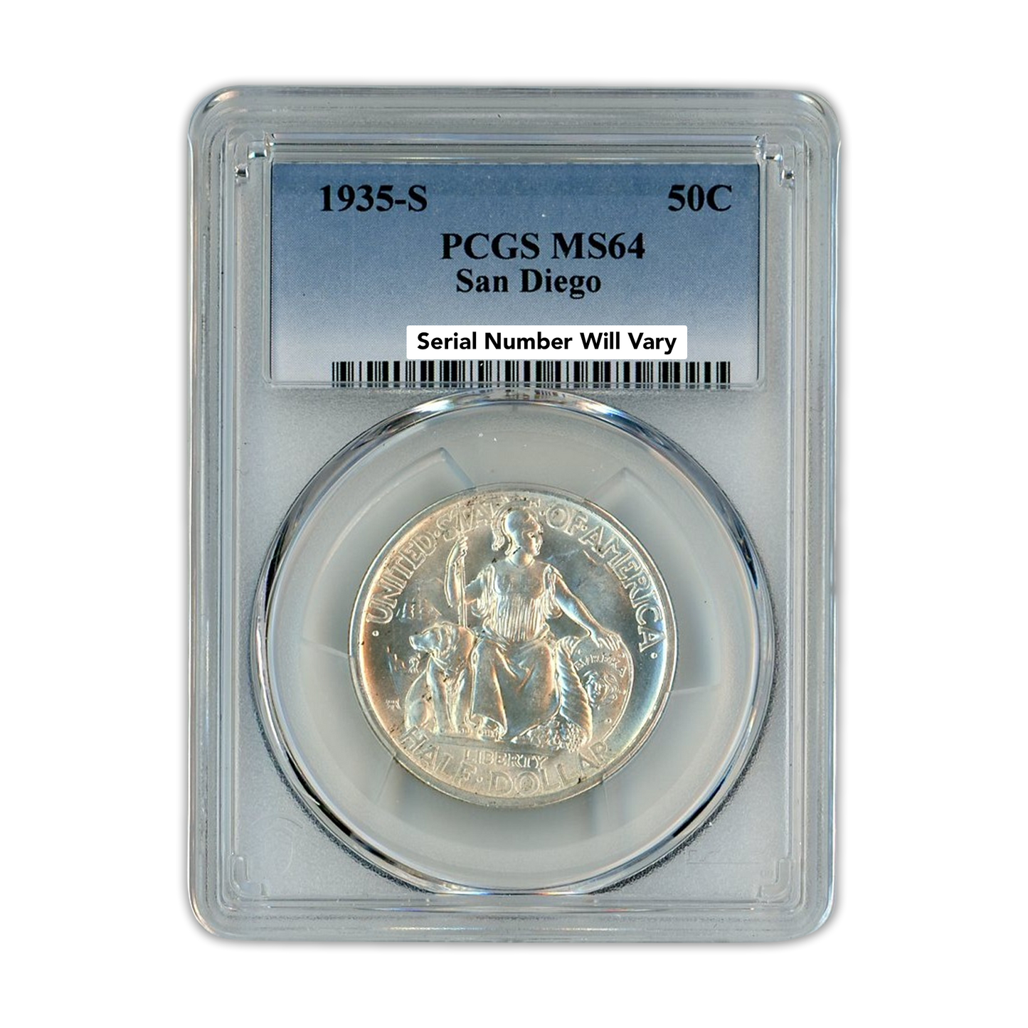 1935-S San Diego Half Dollar San Francisco PCGS MS64 - CoinsTV