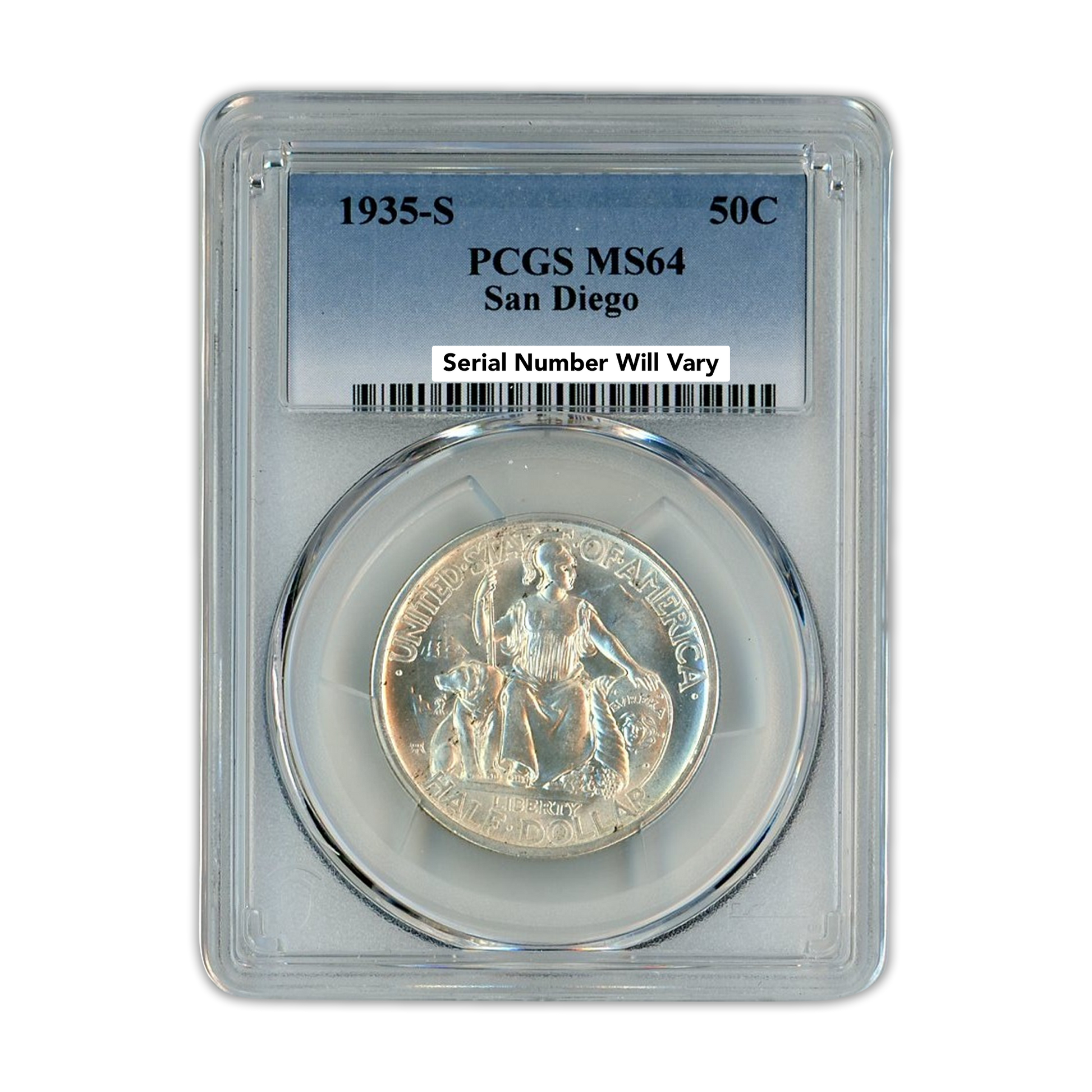 1935-S San Diego Half Dollar San Francisco PCGS MS64 - CoinsTV