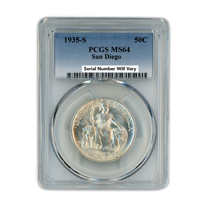 1935-S San Diego Half Dollar San Francisco PCGS MS64 - CoinsTV