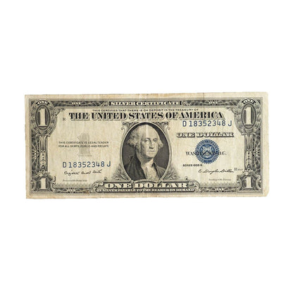 1935 $1 Silver Certificate Blue Seal Note Circulated VG - CoinsTV