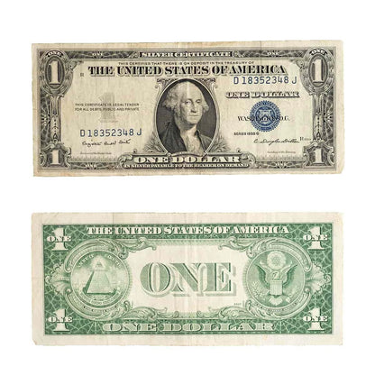 1935 $1 Silver Certificate Blue Seal Note Circulated VG - CoinsTV