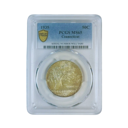 1935 Classic Commemorative Connecticut Tercentenary - PCGS MS65 - CoinsTV