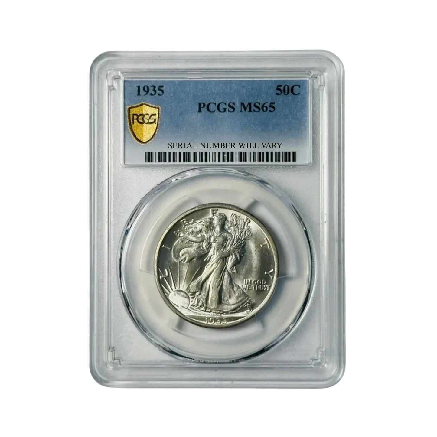 1935 Walking Liberty Silver Half Dollar - PCGS MS65