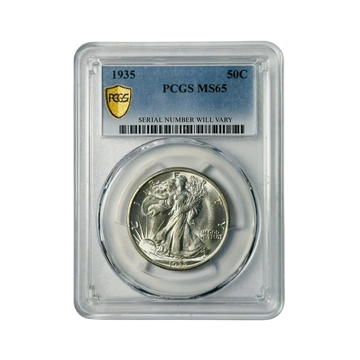 1935 Walking Liberty Silver Half Dollar - PCGS MS65