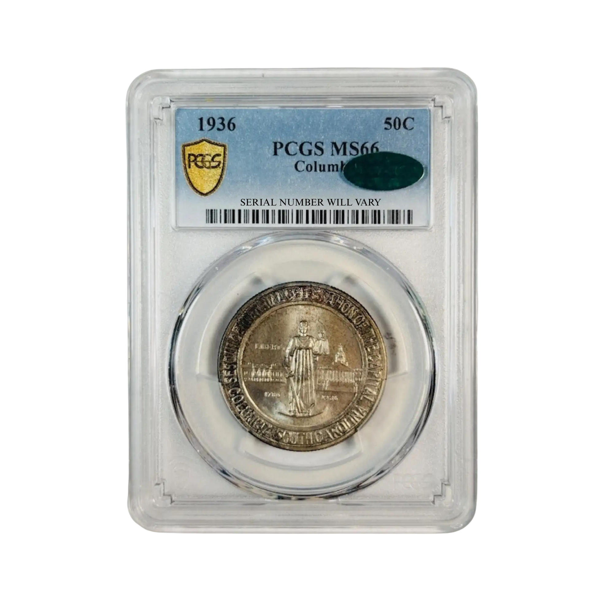 1936 Classic Commemorative Columbia Sesquicentennial - PCGS MS66 CAC - CoinsTV