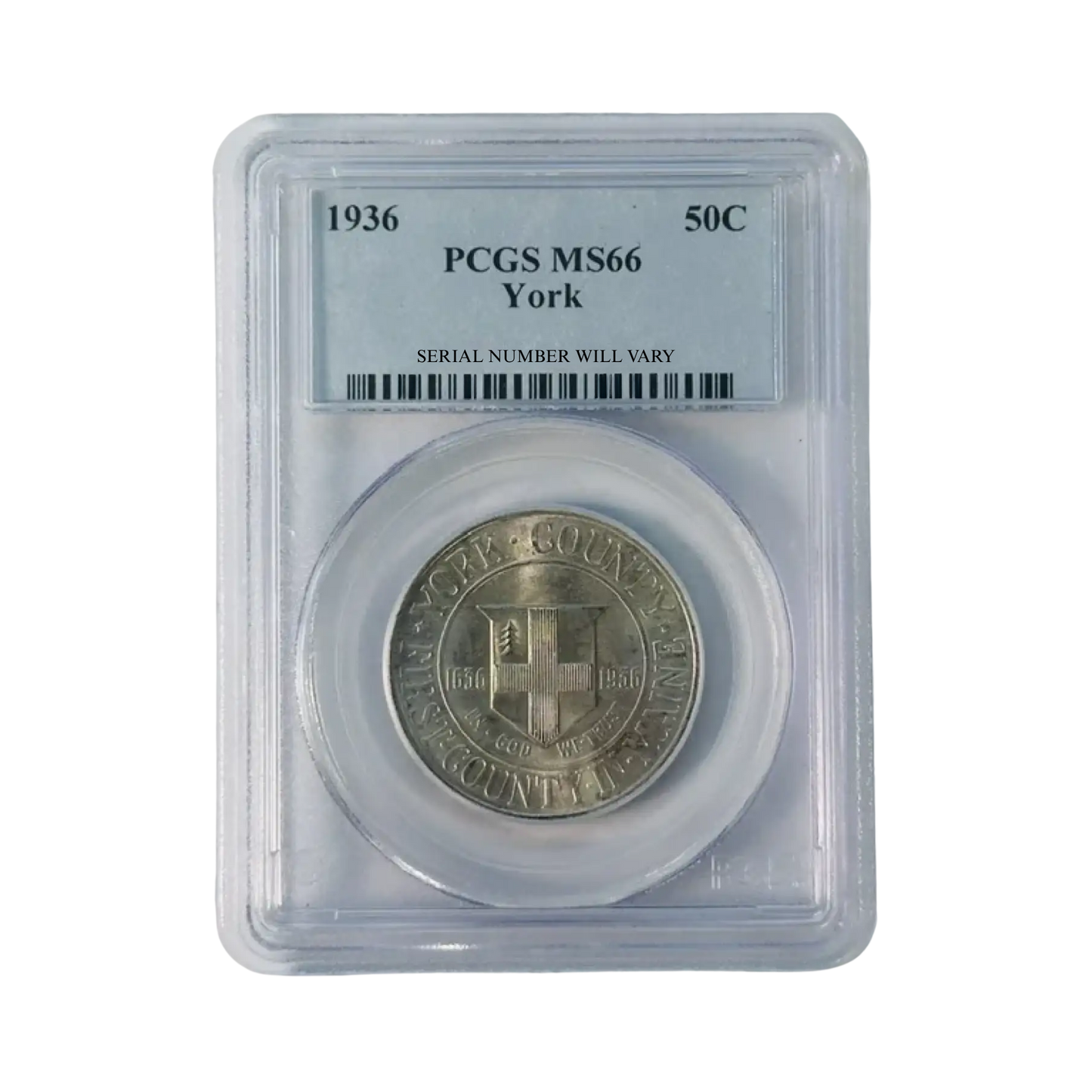 1936 York Silver Half Dollar Commemorative - PCGS MS66
