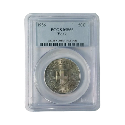 1936 York Silver Half Dollar Commemorative - PCGS MS66