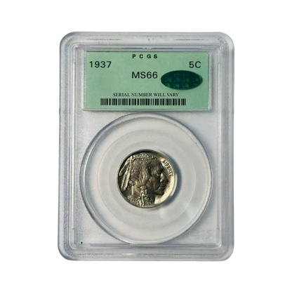 1937 Buffalo Nickel - PCGS MS66 Old Green Holder CAC