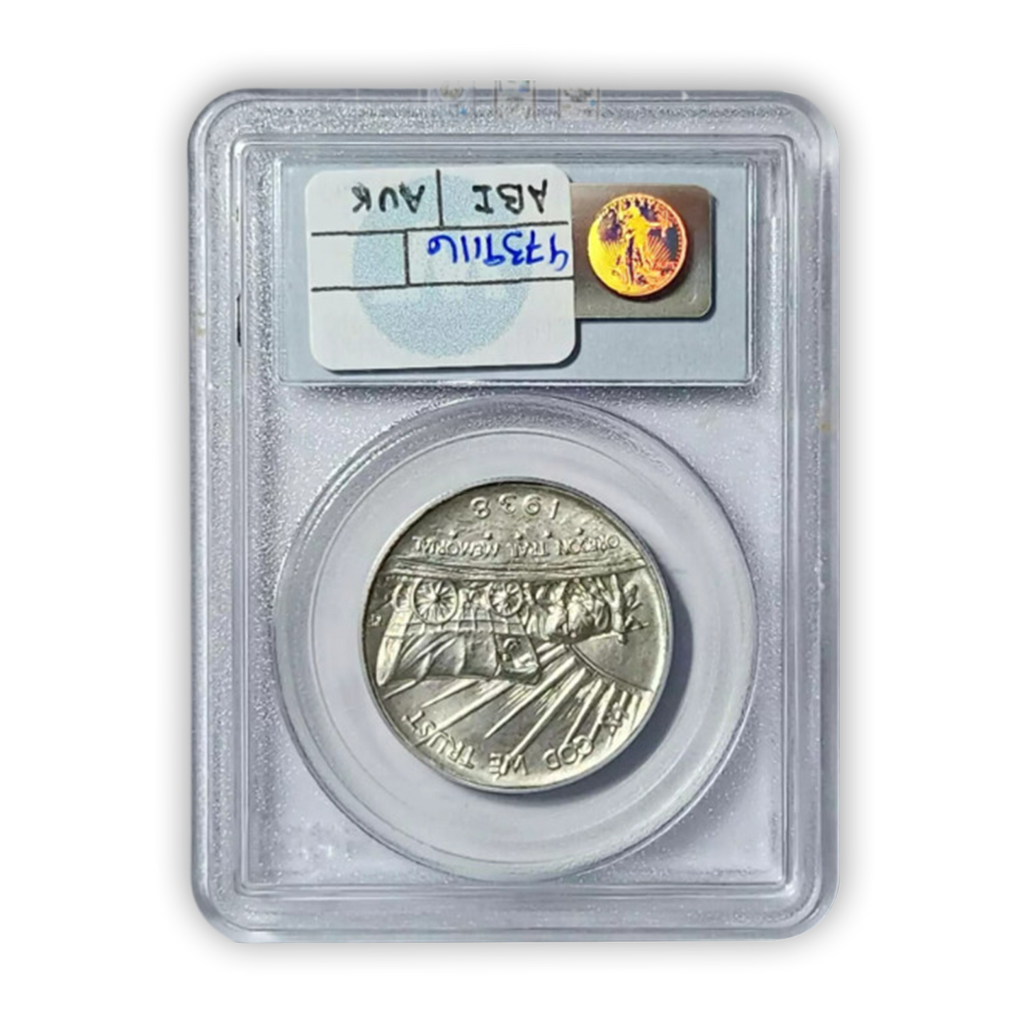 1938-S Oregon Trail Silver Half Dollar Commemorative - PCGS MS65 Sight White