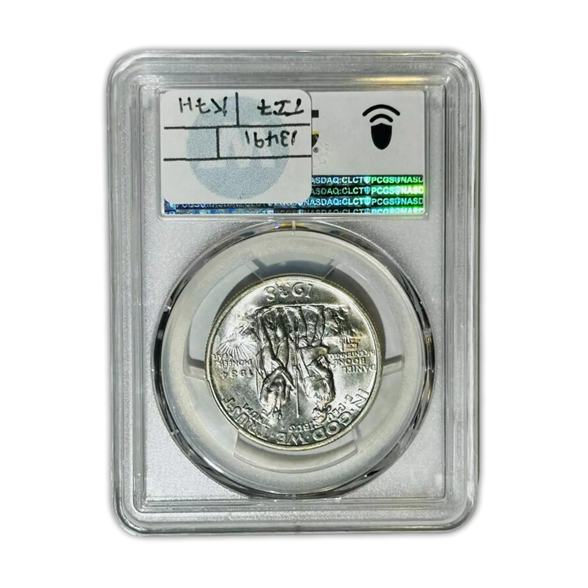 1938-S Daniel Boone Silver Half Dollar Commemorative - NGC MS65 Sight White - CoinsTV