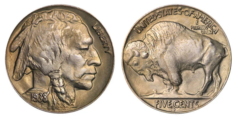 1938 D Buffalo Nickel Denver - Collectors Quality Circulated - CoinsTV