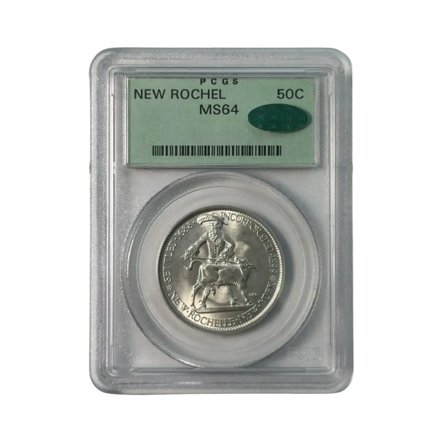 1938 Classic Commemorative New Rochelle New York 250th Anniversary - PCGS MS64 CAC OGH