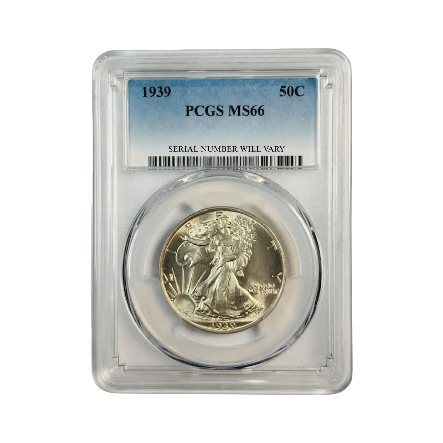 1939 Walking Liberty Half Dollar Philadelphia - PCGS MS66 - CoinsTV
