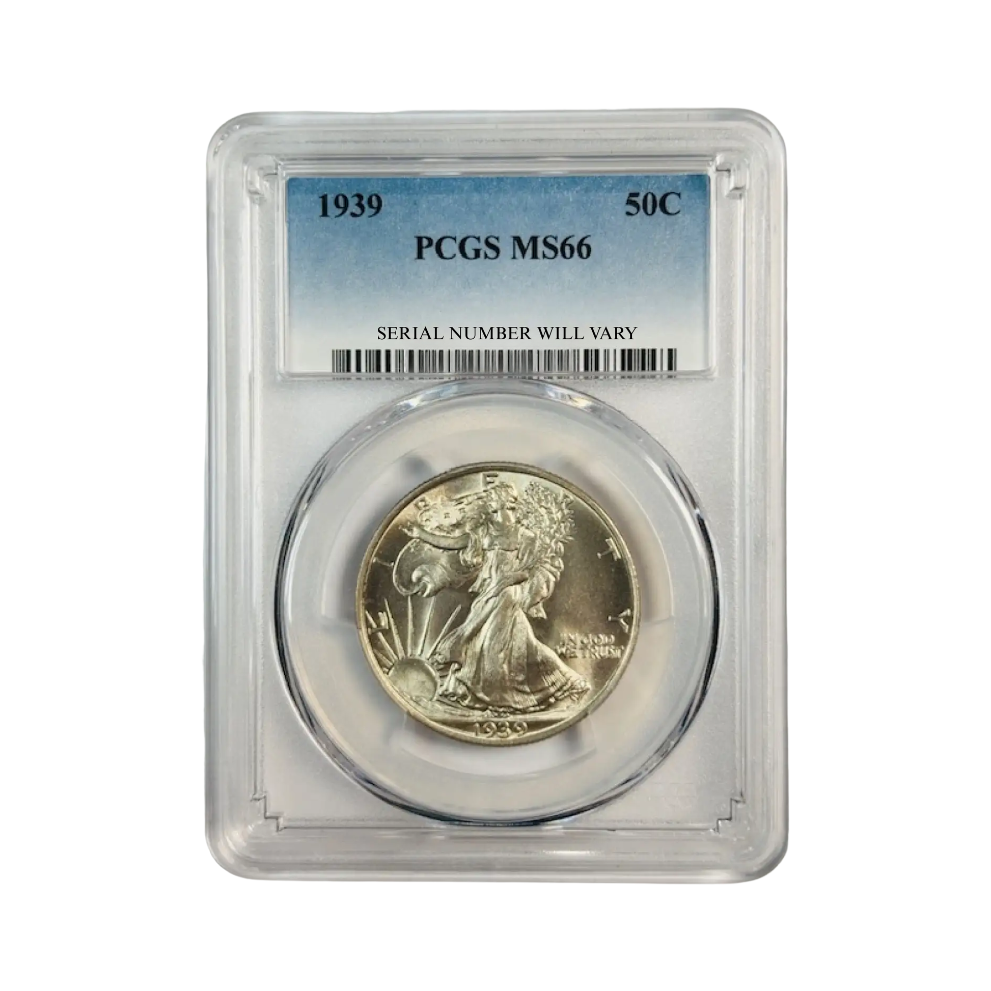 1939 Walking Liberty Half Dollar Philadelphia - PCGS MS66 - CoinsTV