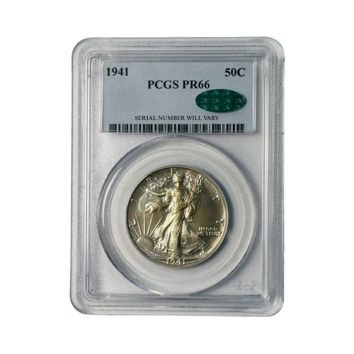 1941 Walking Liberty Silver Half Dollar - PCGS PR66 CAC