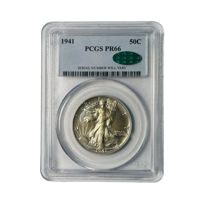 1941 Walking Liberty Silver Half Dollar - PCGS PR66 CAC
