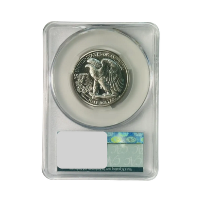 1942 Walking Liberty Silver Half Dollar - CAC PR65 Sight White