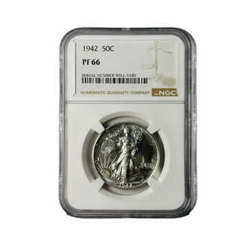 1942 Walking Liberty Half Dollar - NGC PF66
