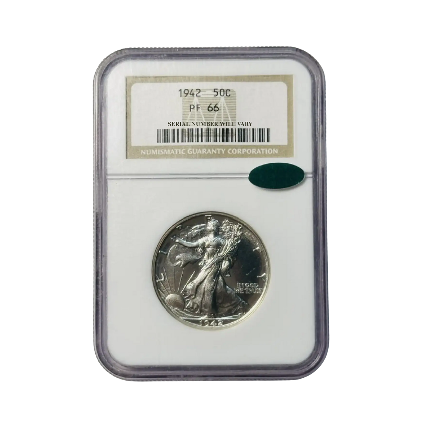 1942 Walking Liberty Half Dollar - NGC PF66 CAC