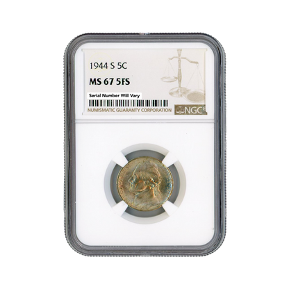1944 S Jefferson War Nickel NGC MS67 5FS