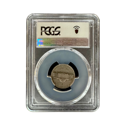 1945-D U.S. Jefferson "War" Nickel Silver Coin PCGS Genuine WWI Emergency Label
