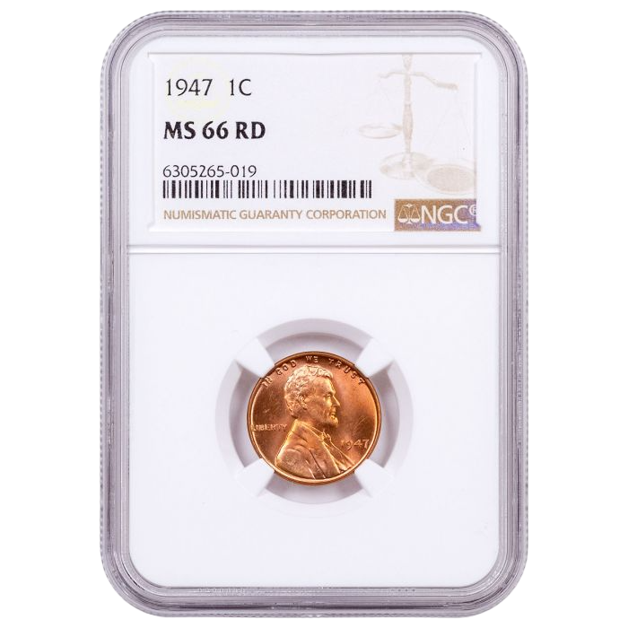 1947- Lincoln Wheat Cent - NGC MS66 RD