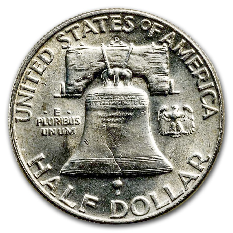 1948 Franklin 90% Silver Half Dollar Denver - Uncirculated - CoinsTV